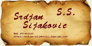 Srđan Šijaković vizit kartica